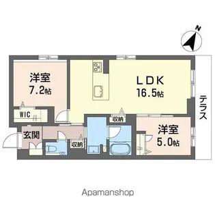 シクラシオン【1階】の間取り