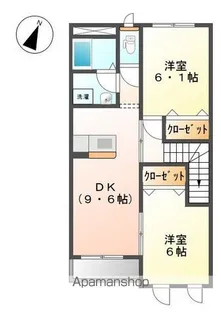ベルローズ【201号室】の間取り