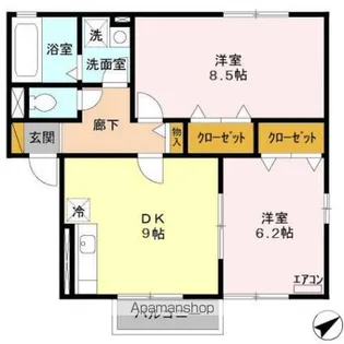 シャイニースターⅡ【B202号室】の間取り