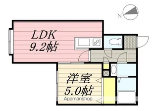 ビーブルー【2階】の間取り
