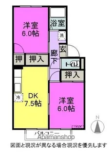 プレジール高出A棟【202号室】の間取り