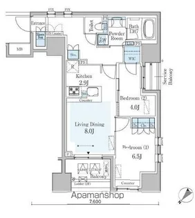 GRAN PASEO横濱関内PREMIUM【9階】の間取り