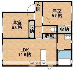 こもれびB【2階】の間取り