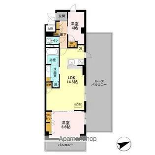 アルメール津田沼【6階】の間取り