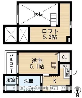 ヴィレッタ大正町【2階】の間取り