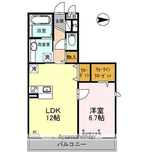 ジェンネット【3階】の間取り