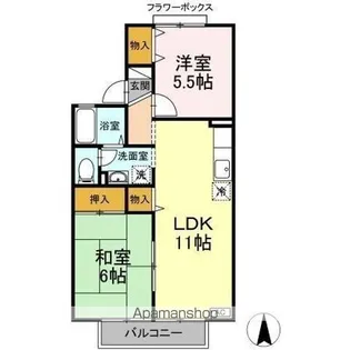 セジュールカワコー【2階】の間取り