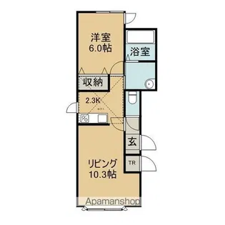 カーサルシア新町A【201号室】の間取り
