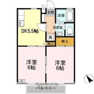 ゴールドバレー【202号室】の間取り