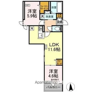 (仮称)足立区六町2丁目PJⅡ【3階】の間取り
