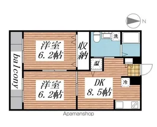 アップライズ平和【4階】の間取り