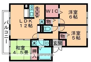 ドミール B【1階】の間取り