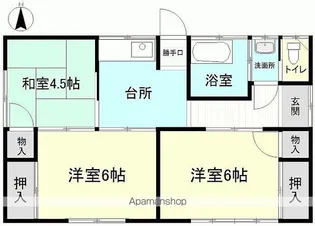 福島県いわき市小名浜下神白字薬師下【一戸建】の間取り