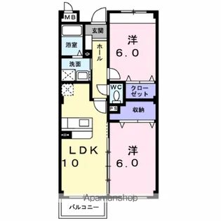 ヴィアーレ・Ⅰ【3階】の間取り