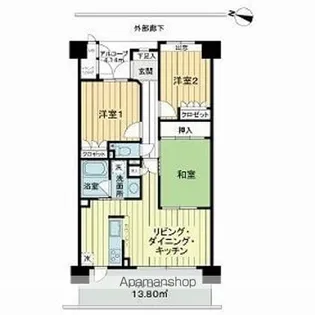 サーパス高田【603号室】の間取り