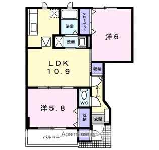 セポージャ徳永Ⅱ番館【1階】の間取り