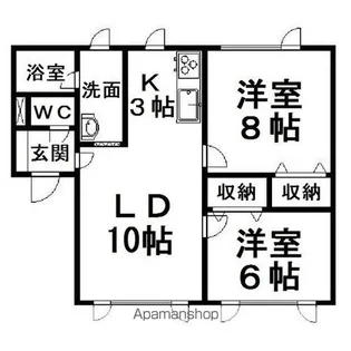 第17日研ハイツ【2階】の間取り