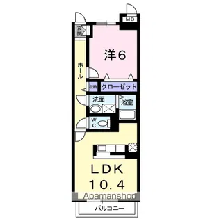 ハイエストディーマー グラシア【3階】の間取り