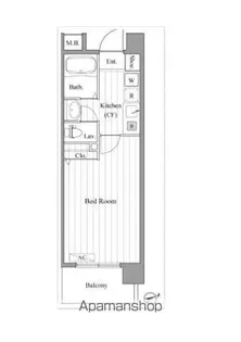カスタリア新宿御苑Ⅱ【9階】の間取り