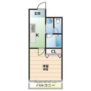 ルーミー堺東【203号室】の間取り