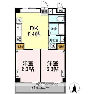 クレシア清田【2階】の間取り