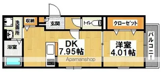 APPLE BLOSSOM中百舌鳥【2階】の間取り