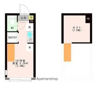 東京都杉並区和泉1丁目【アパート】の間取り