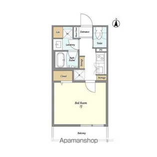 ミレドゥーエ中野【5階】の間取り