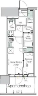 ONE ROOF RESIDENCE NISHINIPPORI【4階】の間取り