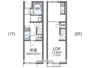レオネクストパークサイドヒルⅡ【107号室】の間取り