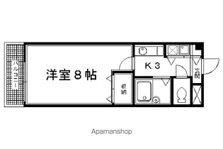 サンパティーク北山【107号室】の間取り