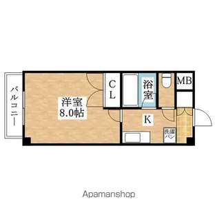 レージュ城西【1階】の間取り