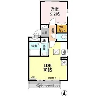 セゾン平出【1階】の間取り