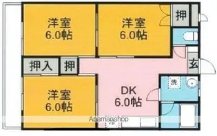 ベルメゾン冨岡【303号室】の間取り
