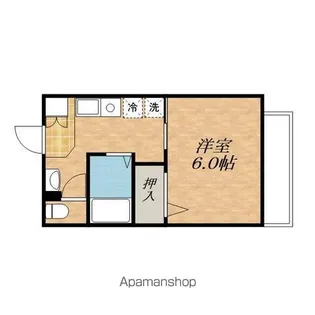 コモド Ⅰ・Ⅱ【107号室】の間取り