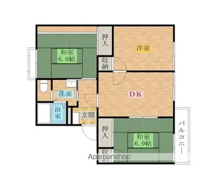 タウニィ高松【2階】の間取り