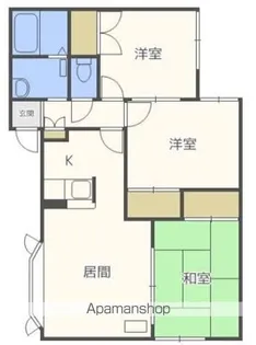 ハイム北(ハイムキタ)【202号室】の間取り