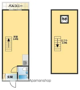 ロックバレー大野【A203号室】の間取り
