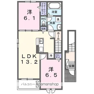 ハッフルパフⅡ【2階】の間取り