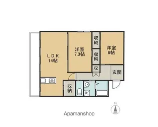 ロゼ ロワール【2階】の間取り