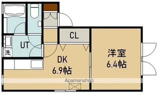 ボストーク富岡【101号室】の間取り