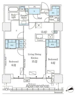 ロイヤルパークス品川【13階】の間取り