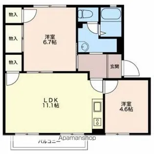 アビタシオンときわ C棟【2階】の間取り