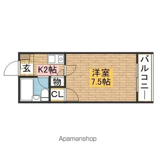 ラポール向陵【203号室】の間取り