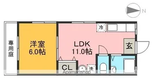ハイツ大谷【1階】の間取り