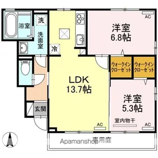 アン・ソレイユ【1階】の間取り