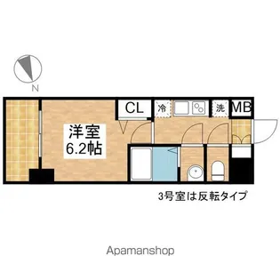 MAXIV東別院【202号室】の間取り
