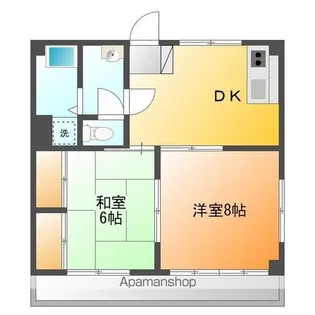 第2角柳マンション【2階】の間取り