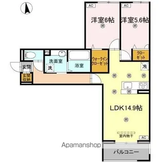 ギムレットB【2階】の間取り