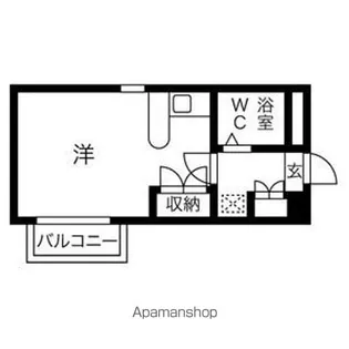 1Rの間取り画像